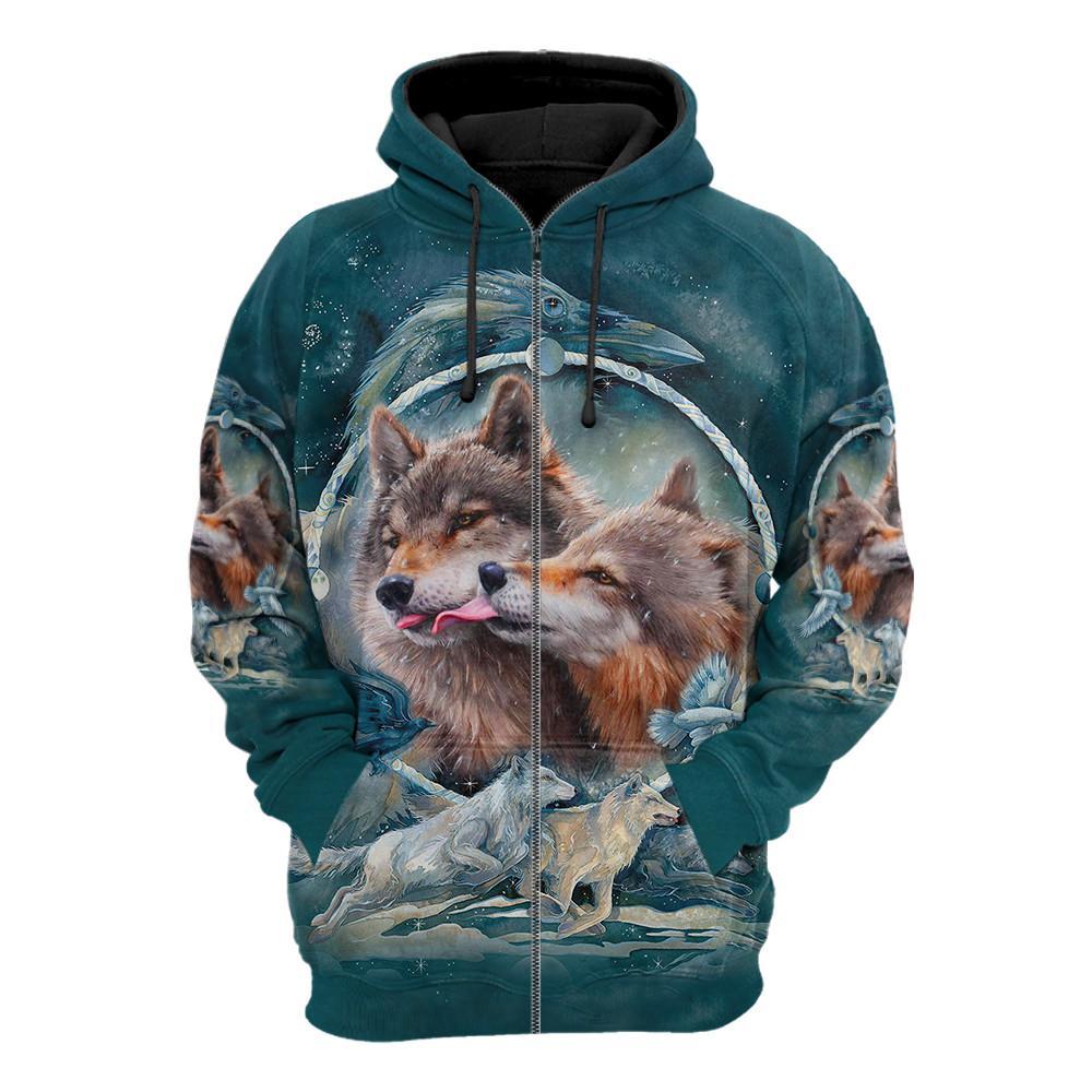 Wolf Native American 3D All Over Printed Unisex Shirts