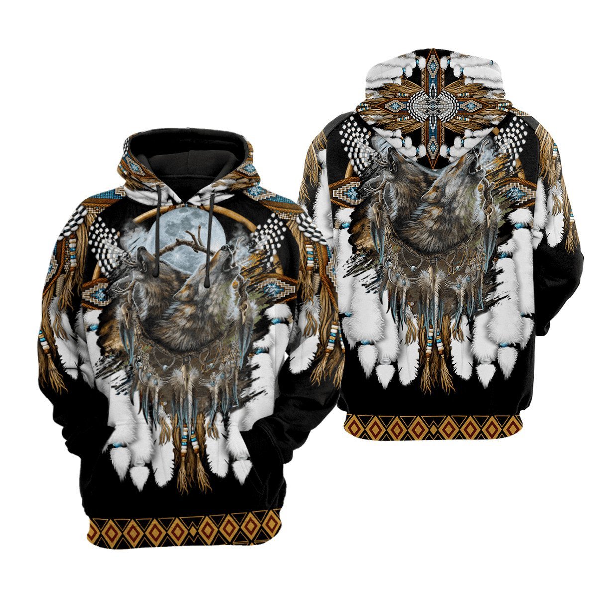 Wolf 3D All Over Printed Unisex Shirts