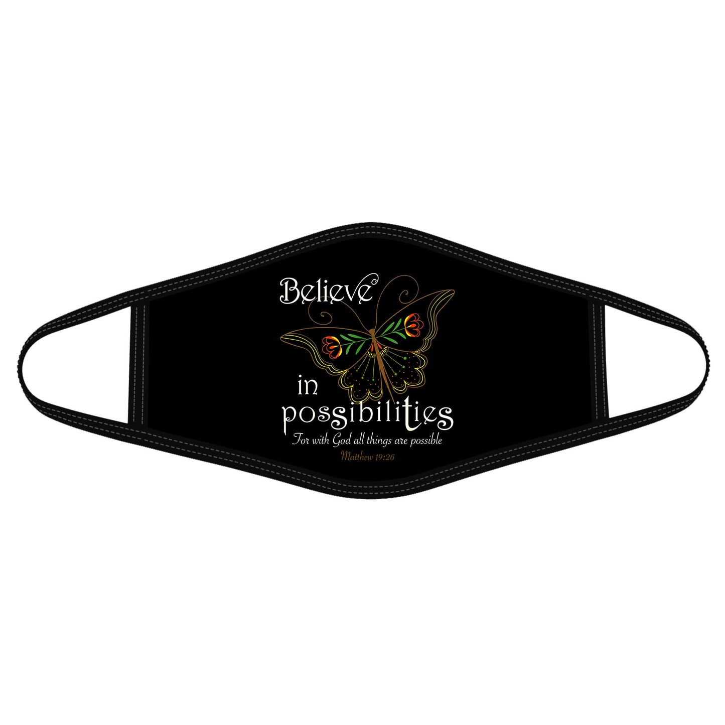 Believe in  Possibilities Bible Verse Face Mask DL