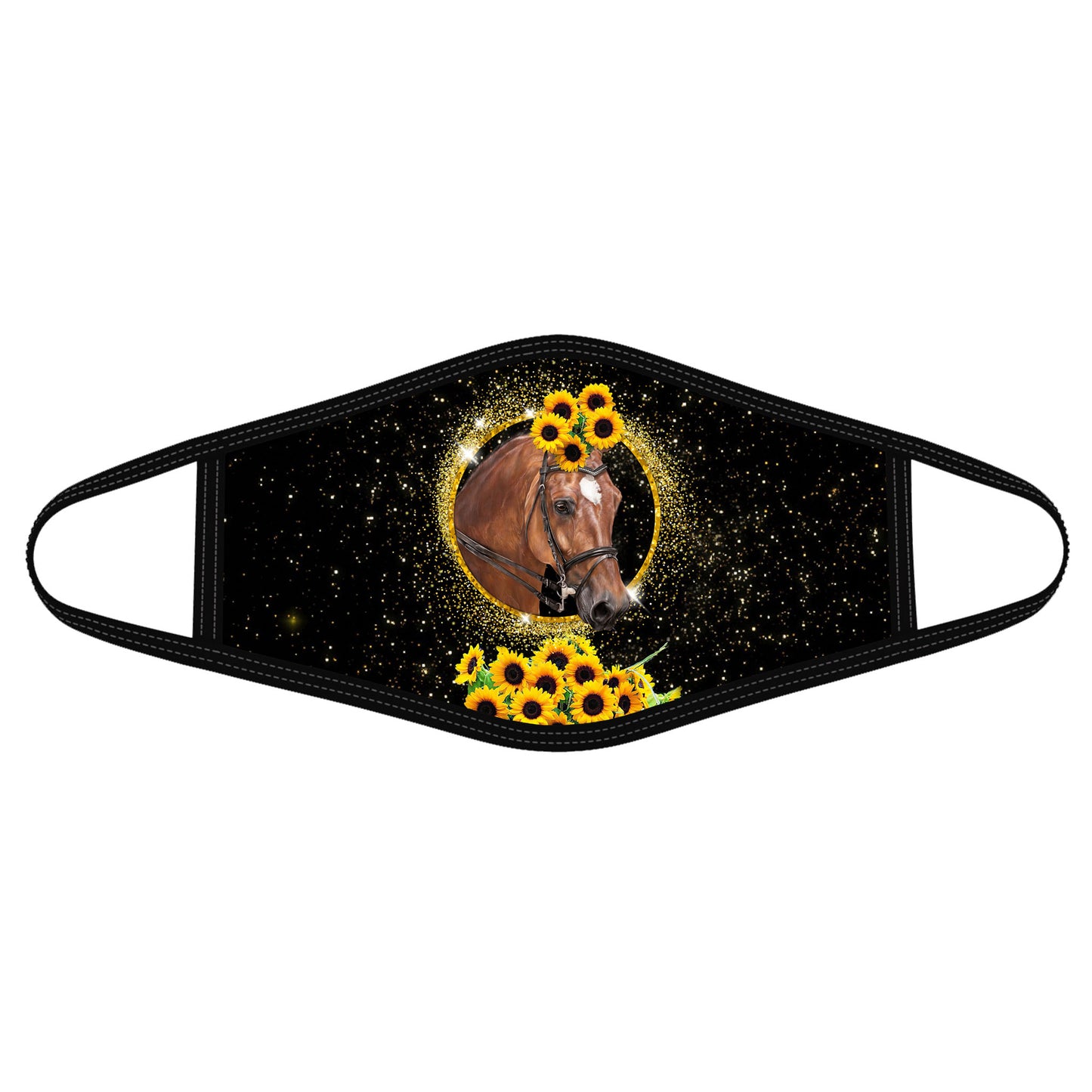Beautiful Horse Sunflower Face Mask TN