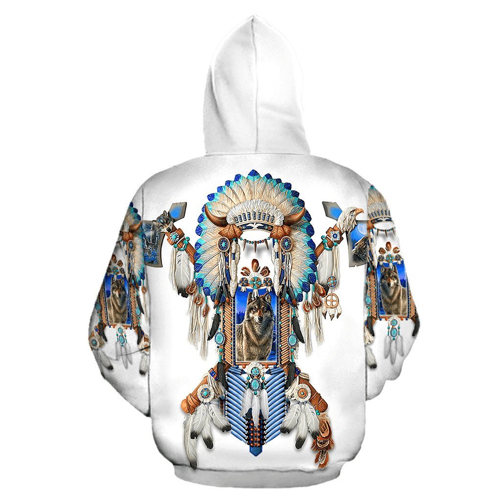 Wolf Native American 3D All Over Printed Unisex Shirts