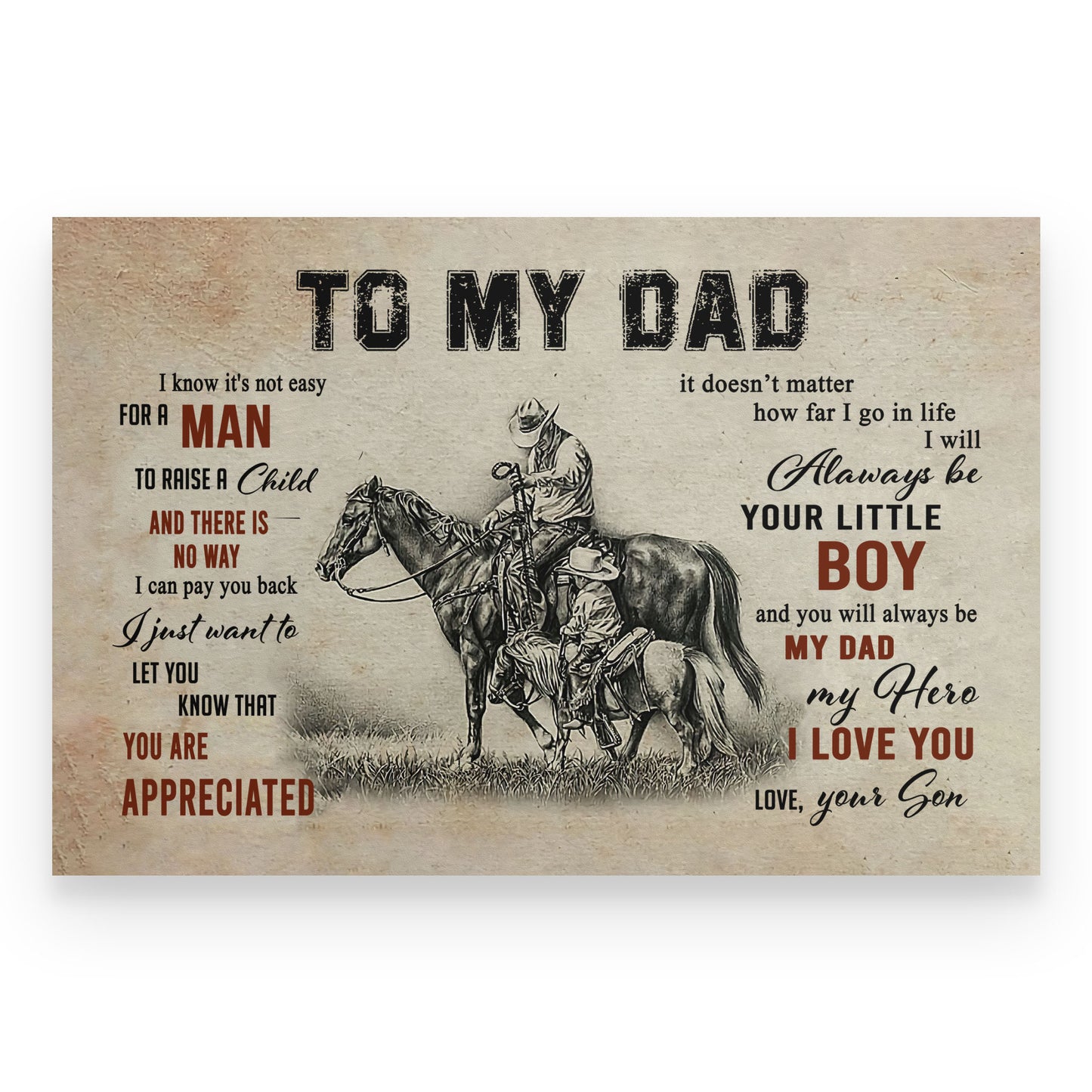 Family Canvas-To My Dad Hunting TA