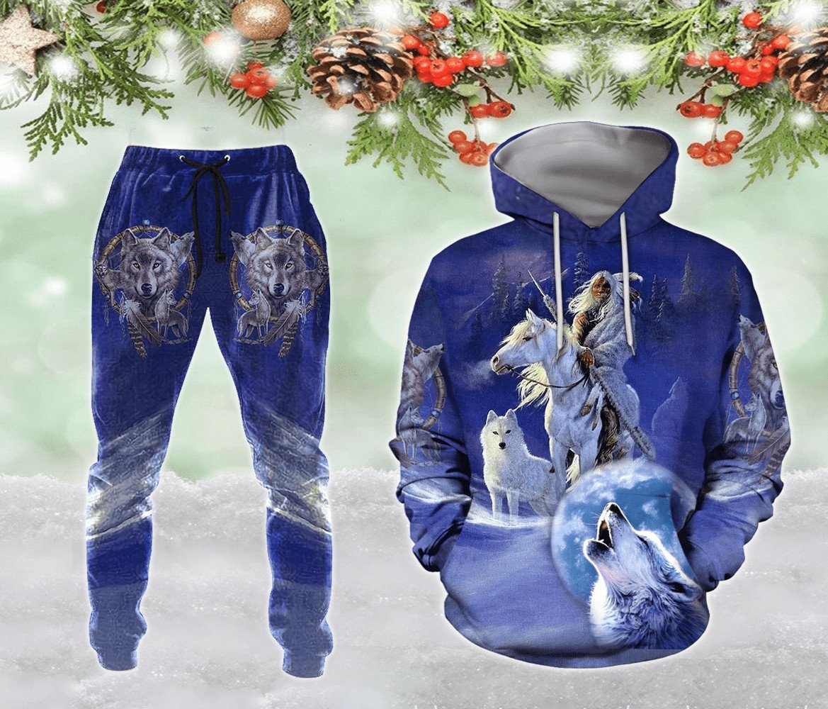 Wolf Native American 3D All Over Printed Unisex Shirts