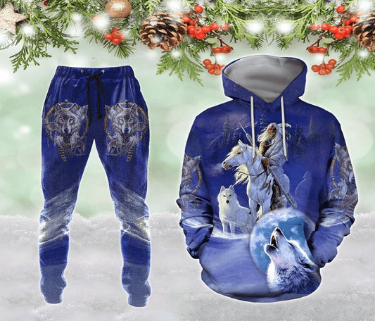 Wolf Native American 3D All Over Printed Unisex Shirts