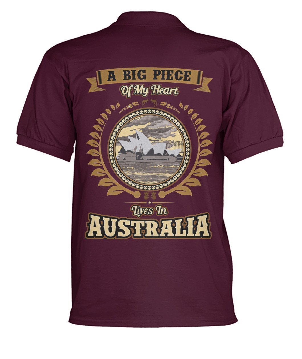Australia in My Heart Polo T-Shirt - BN04 - Amaze Style™-POLO T-SHIRTS