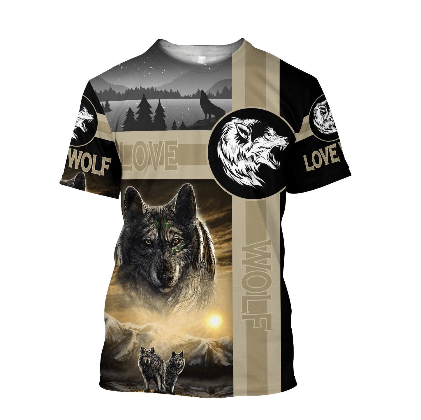 Wolf Native American 3D All Over Printed Unisex Shirts