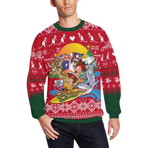 Australia Santa Is Coming™ - Christmas Sweatshirt K5 - Amaze Style™-CREWNECK SWEATSHIRTS