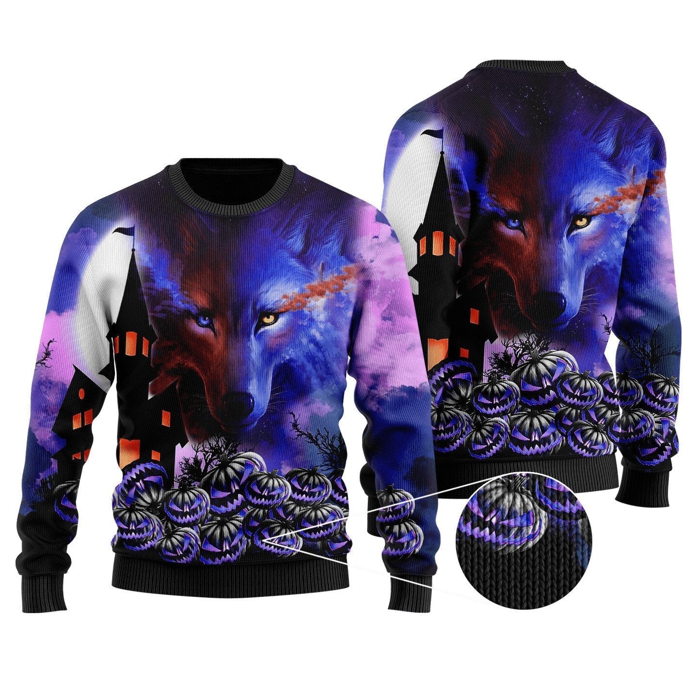 Halloween Wolf 3D All Over Printed Unisex Shirts