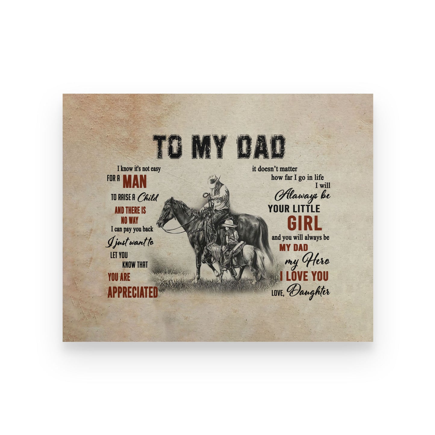 Family Canvas-To My Dad Hunting TA