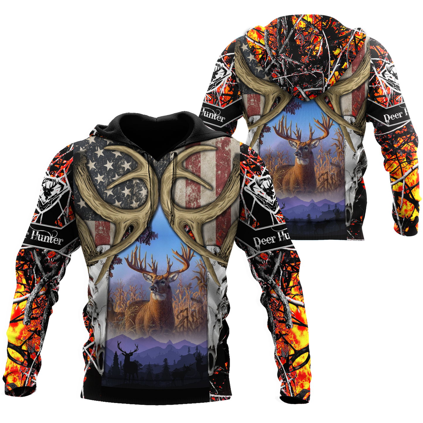 America Flag Hunting Deer Unisex Shirts DA17102001