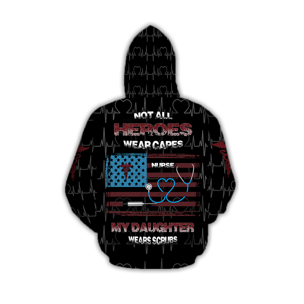 All Over Printed My Daughter Is A Nurse Hoodie DA140920201-MEI