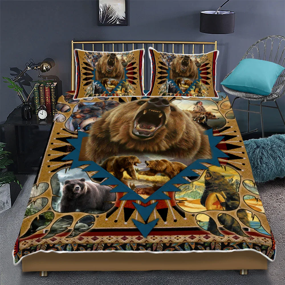 Bear Native American Bearpaw Bedding Set