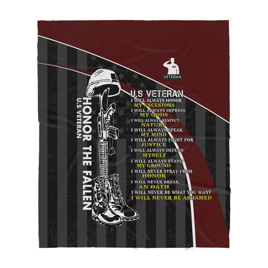 Veteran U.S Honor the fallen - Gift for your heroes - Sherpa Blanket HC