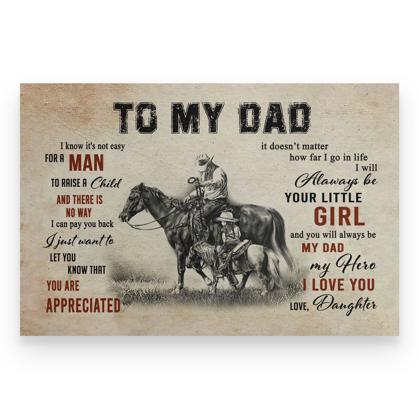 Family Canvas-To My Dad Hunting TA