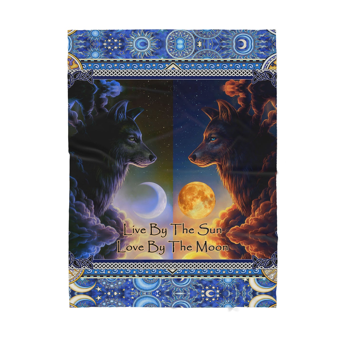 Wolf Couple Sherpa Blanket TP