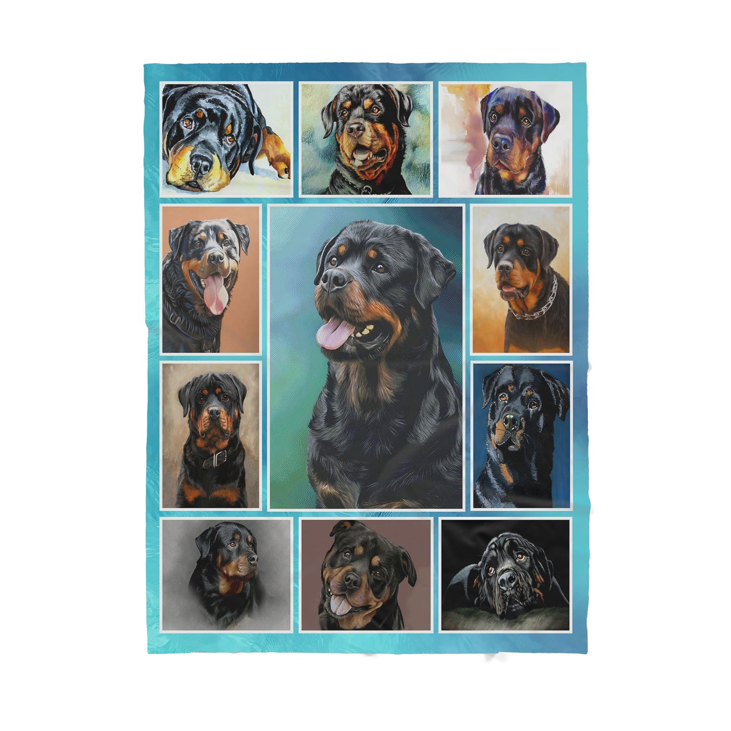Custom Blanket Rottweiler - Dog Mom Blanket -  Sherpa Blanket