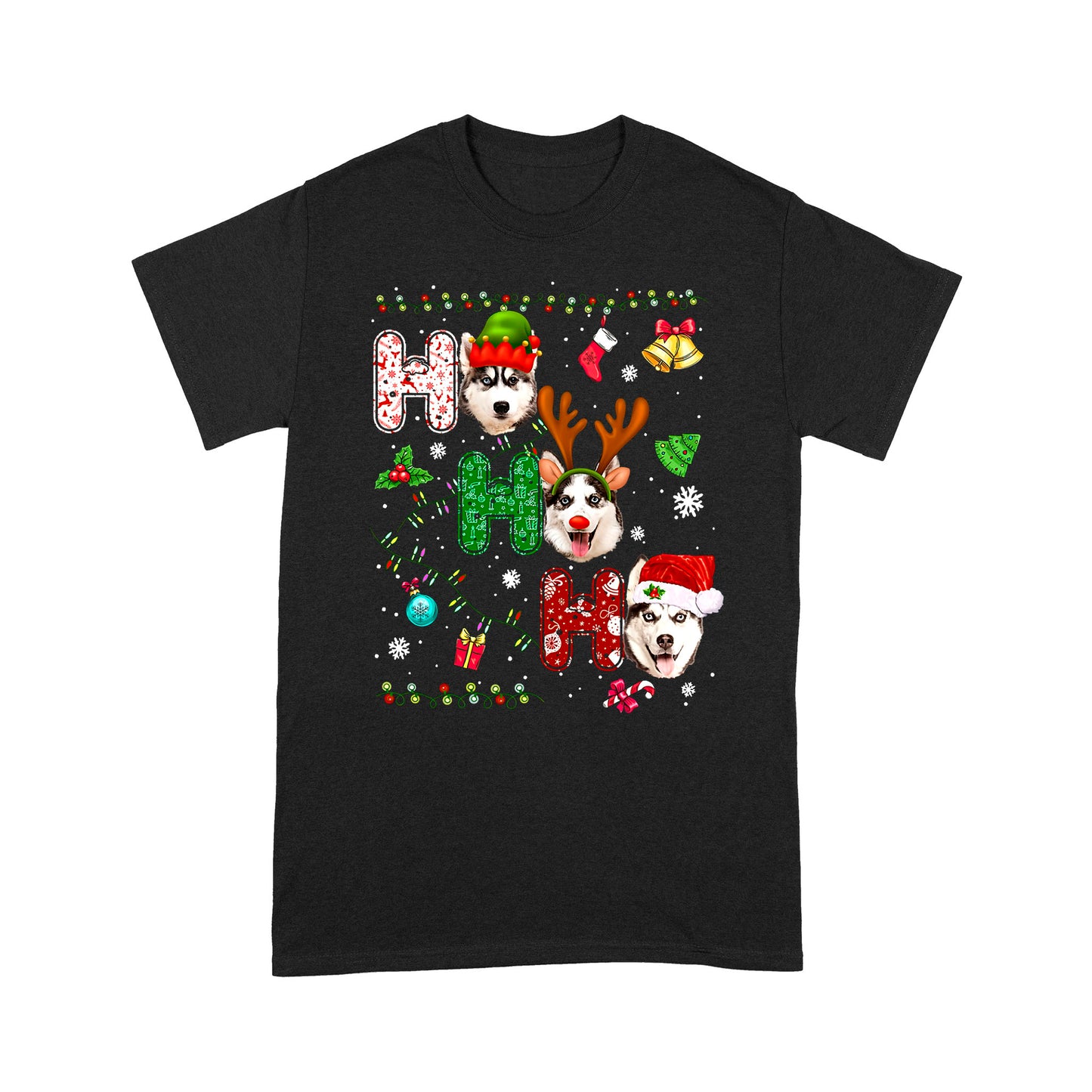 Dog Merry Christmas Husky Standard T-shirt HG