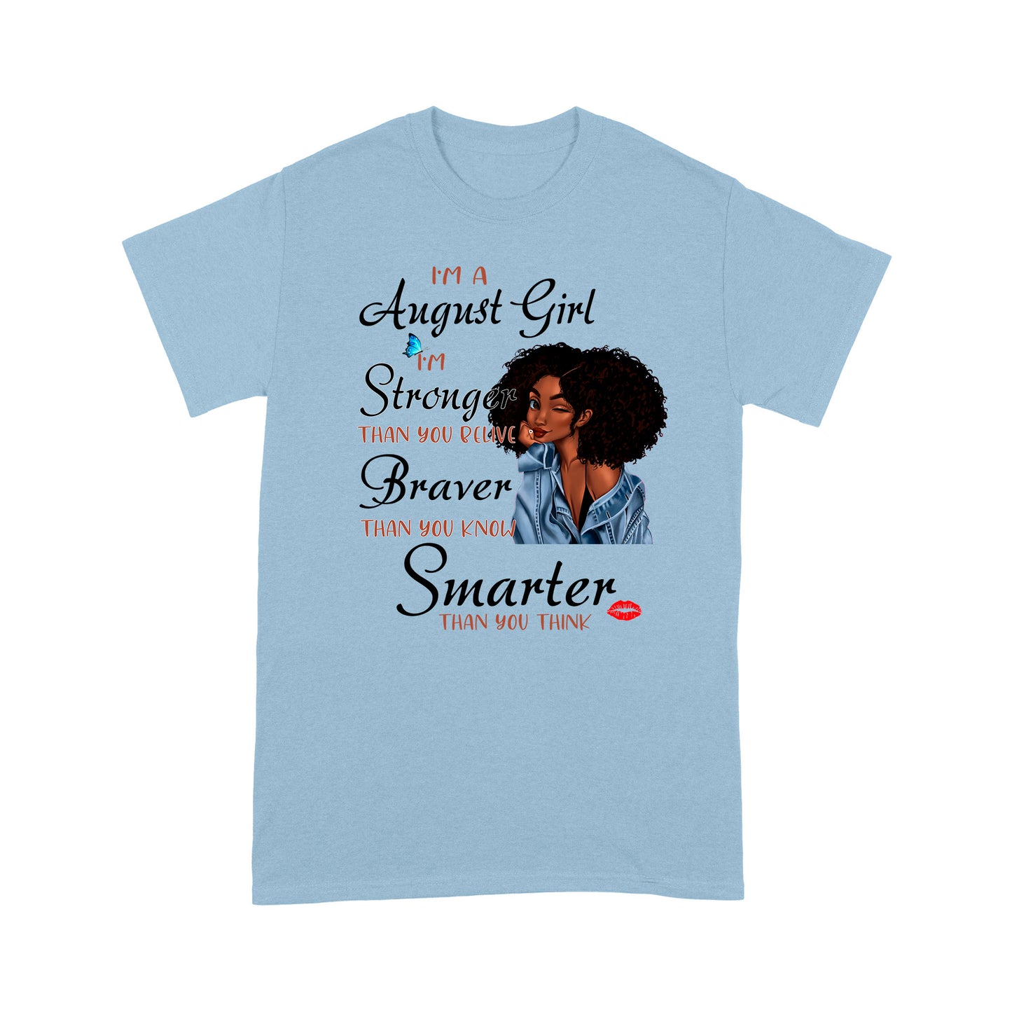 August Black Girl T shirt DL - African Girl T-shirt
