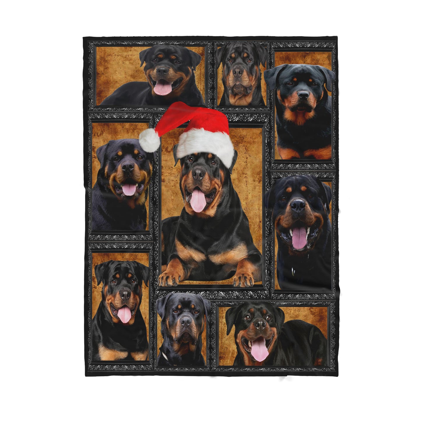 Custom Blanket Rottweiler - Gift For Dog Mom - Sherpa Blanket HG