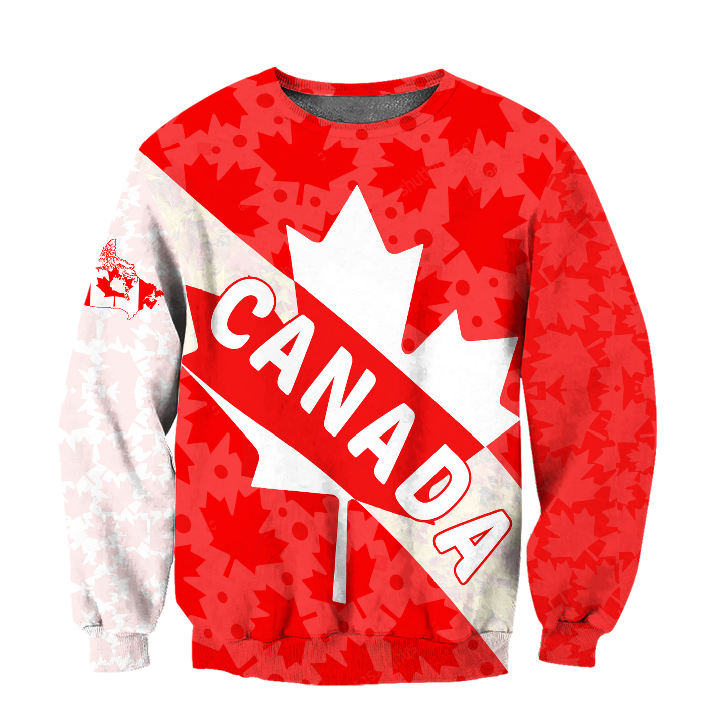 Canada All Over Print Hoodie Maple Leaf