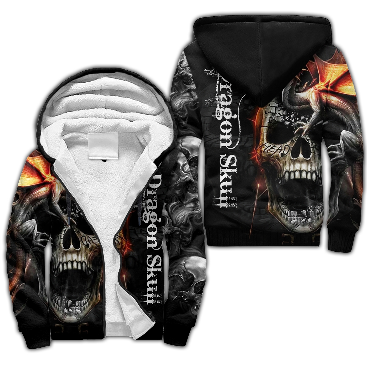 Awesome Dragon On Skull Hoodie For Men And Women MEI