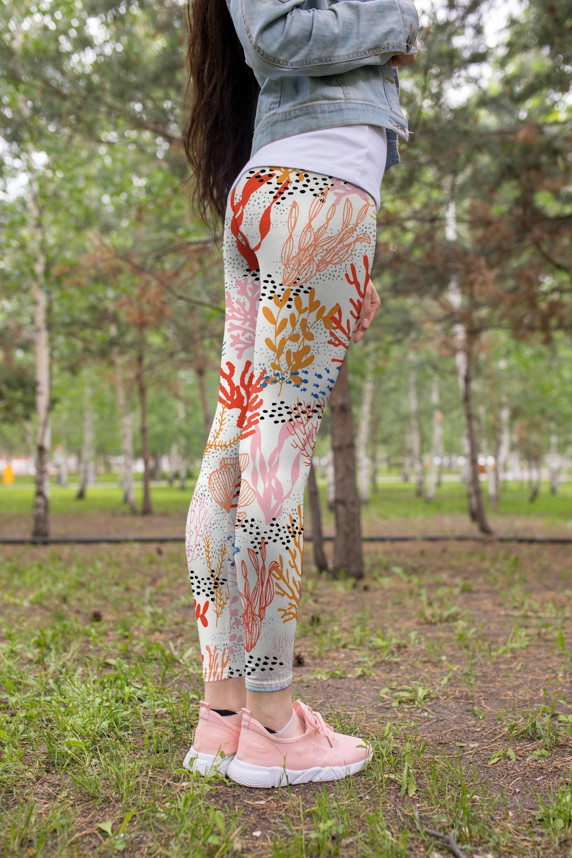 3D All Over Print Coral Legging - Amaze Style™-Apparel