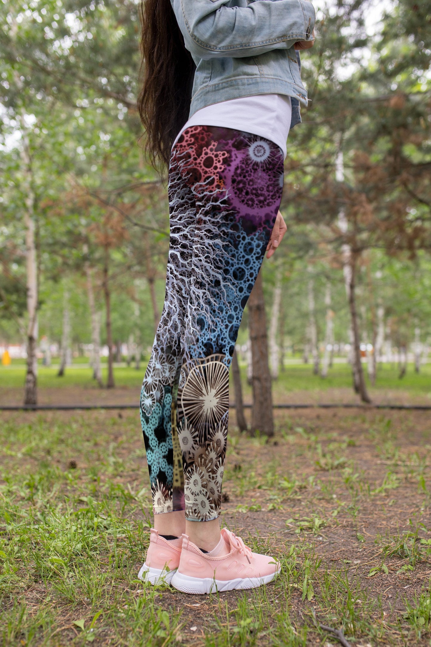 3D All Over Print Art Coral Legging - Amaze Style™-Apparel
