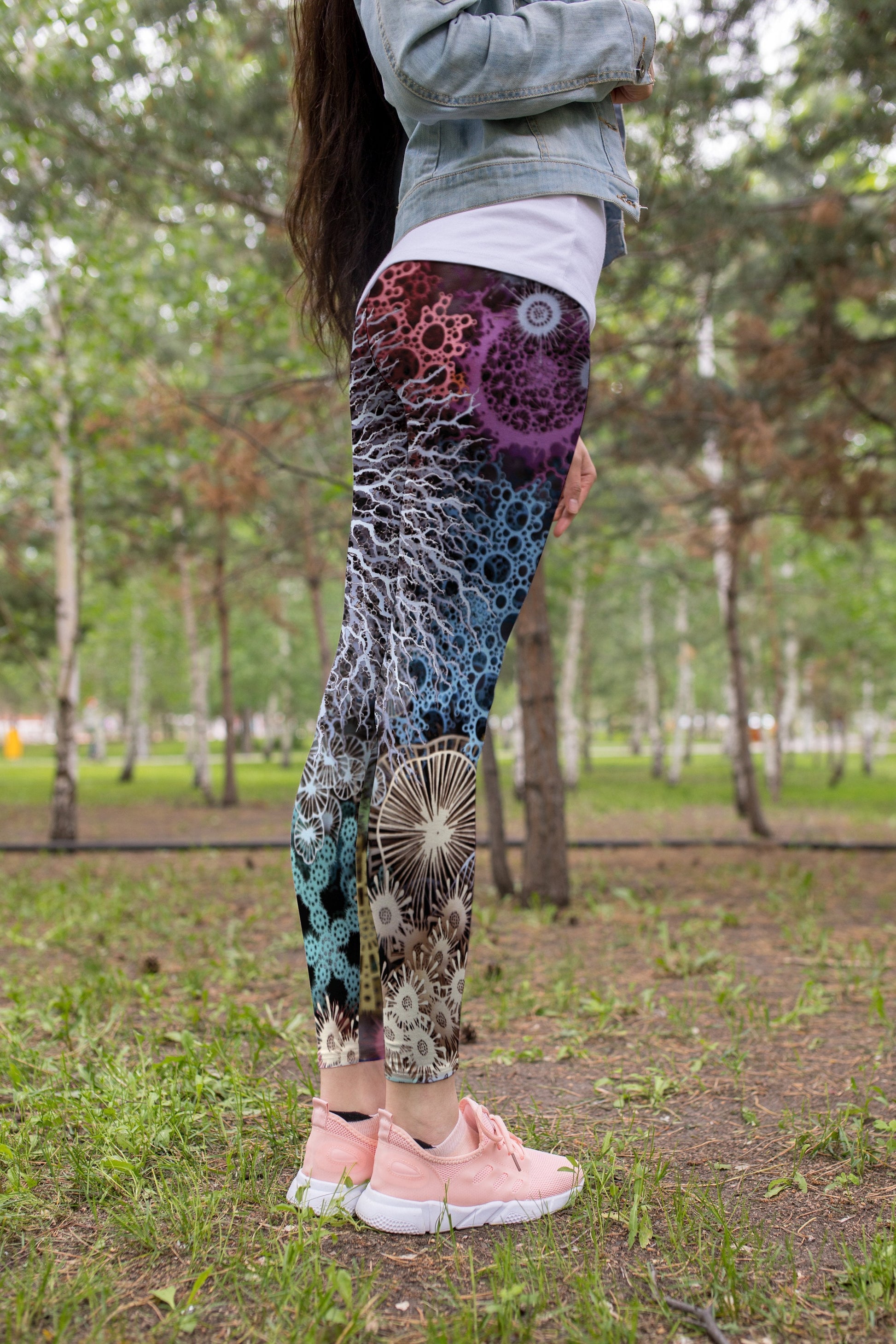 3D All Over Print Art Coral Legging - Amaze Style™-Apparel