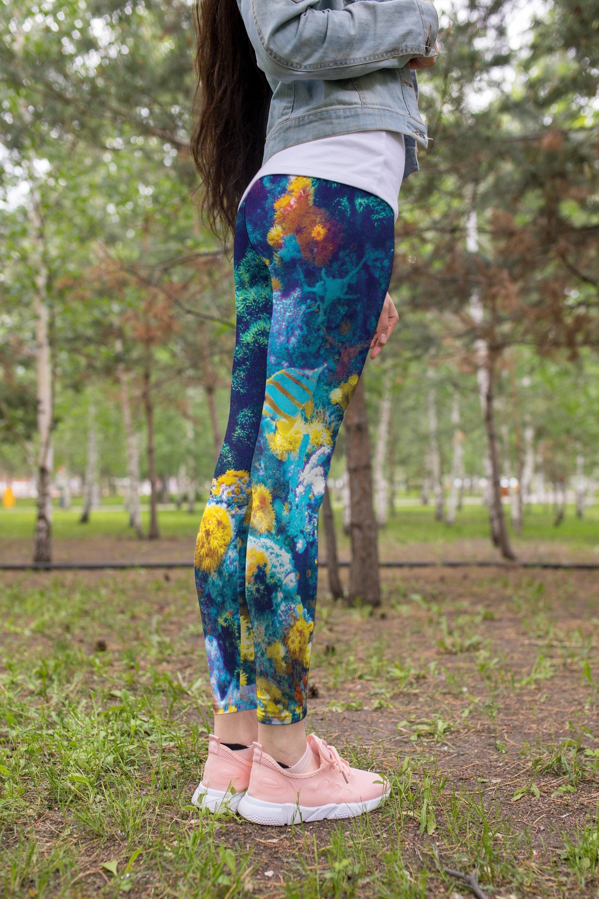 3D All Over Print Season Coral Legging - Amaze Style™-Apparel