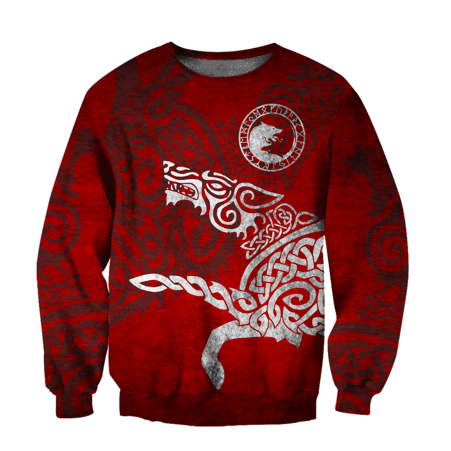 Tatoo Wolf R-W Over Printed Hoodie