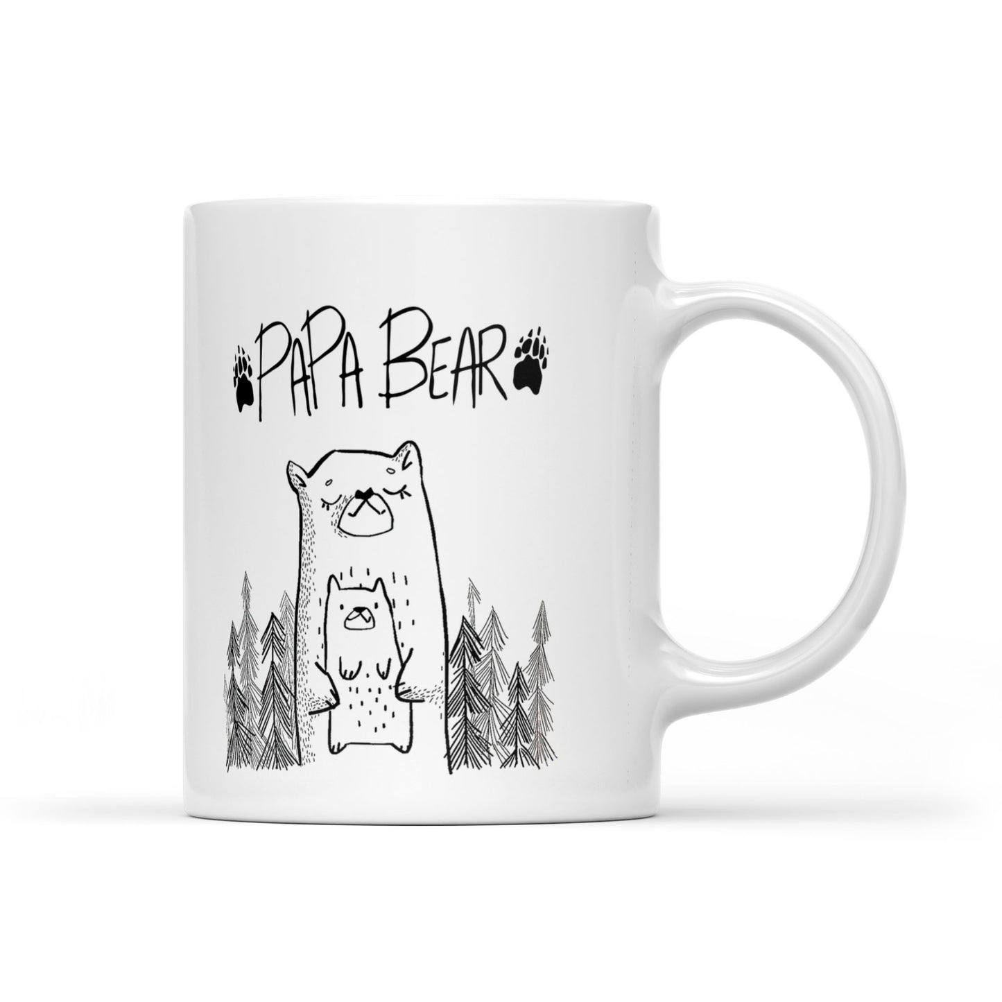 Best Gift For Dad White Mug Dad Papa Bear