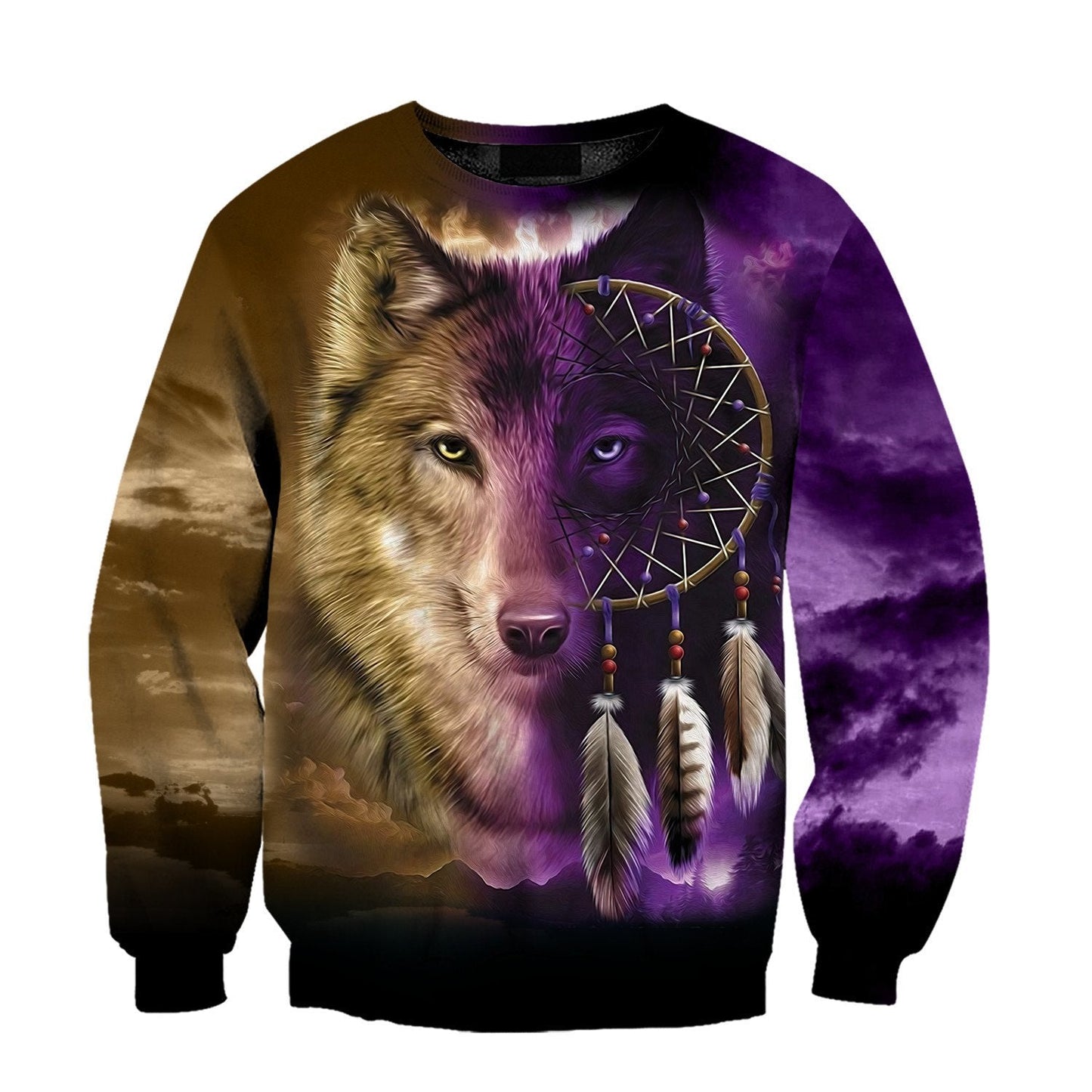 Wolf Tattoo 3D Over Printed Unisex Shirts