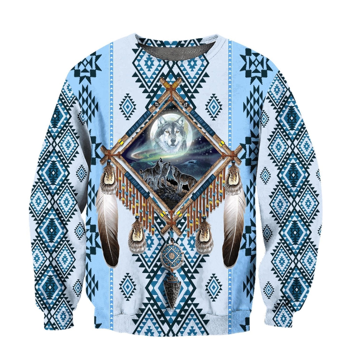 Wolf Native American 3D All Over Printed Unisex Shirts