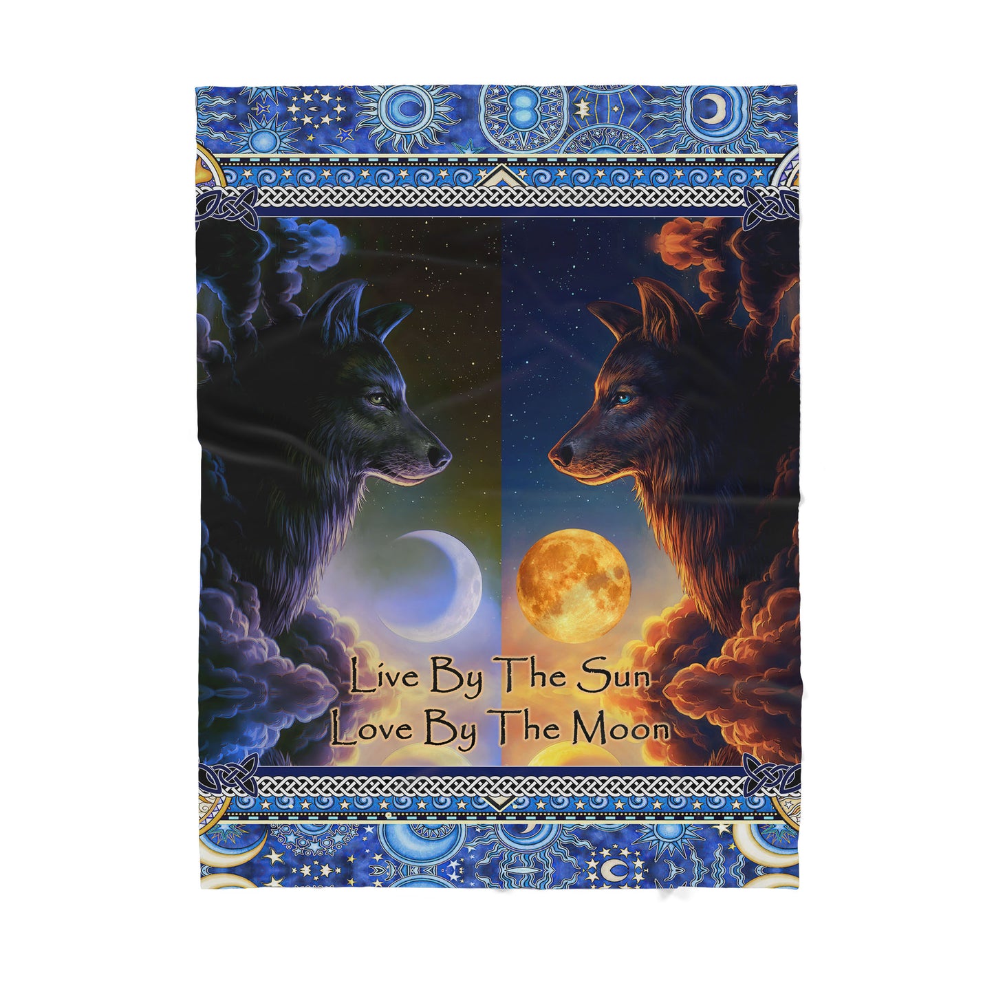 Wolf Couple Sherpa Blanket TP