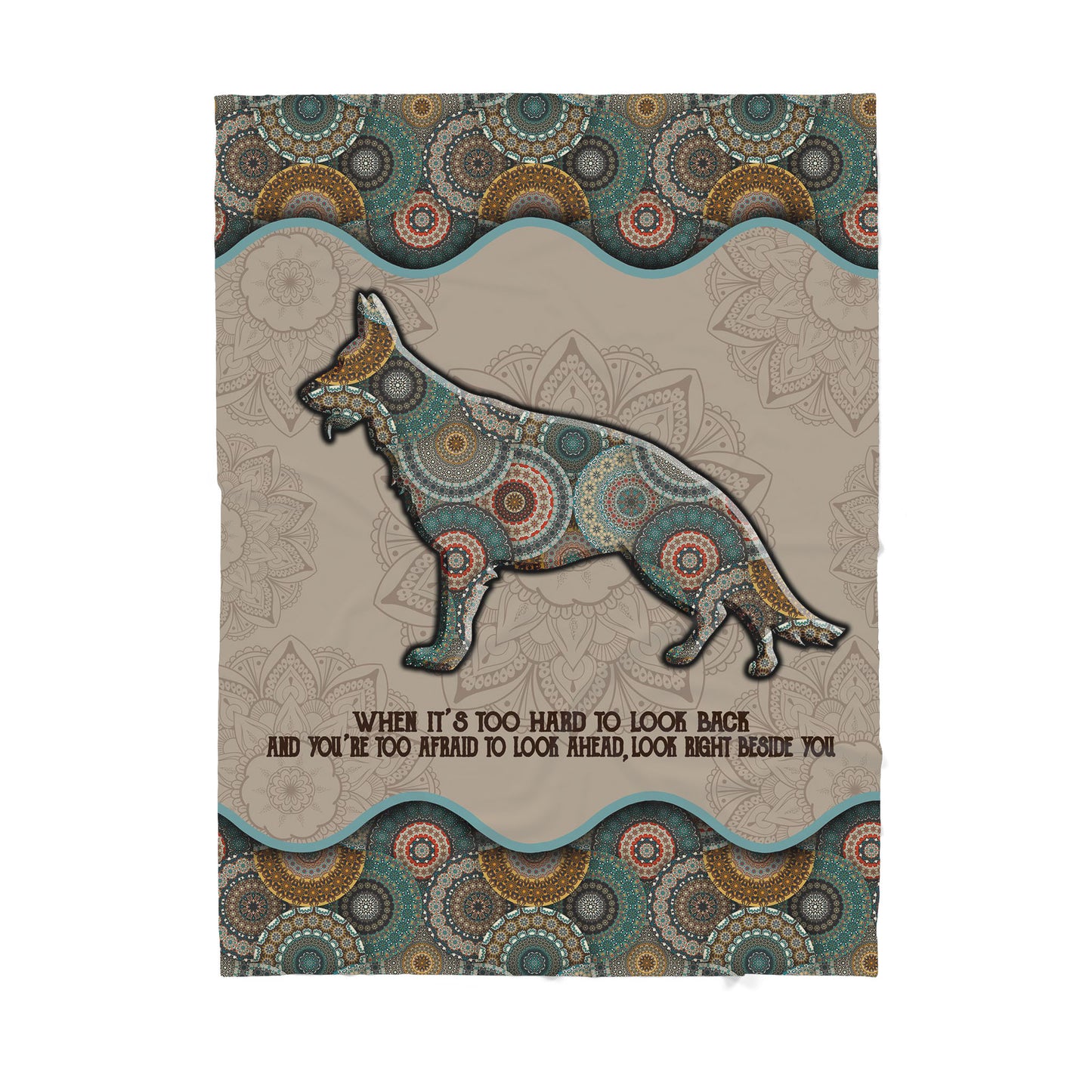 Custom Blanket German Shepherd - Gift for Christmas - Sherpa Blanket DL