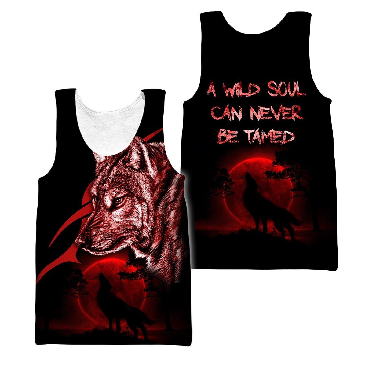 Wolf - A Wild Soul Can Never Be Tamed 3D All Over Printed Unisex Shirts
