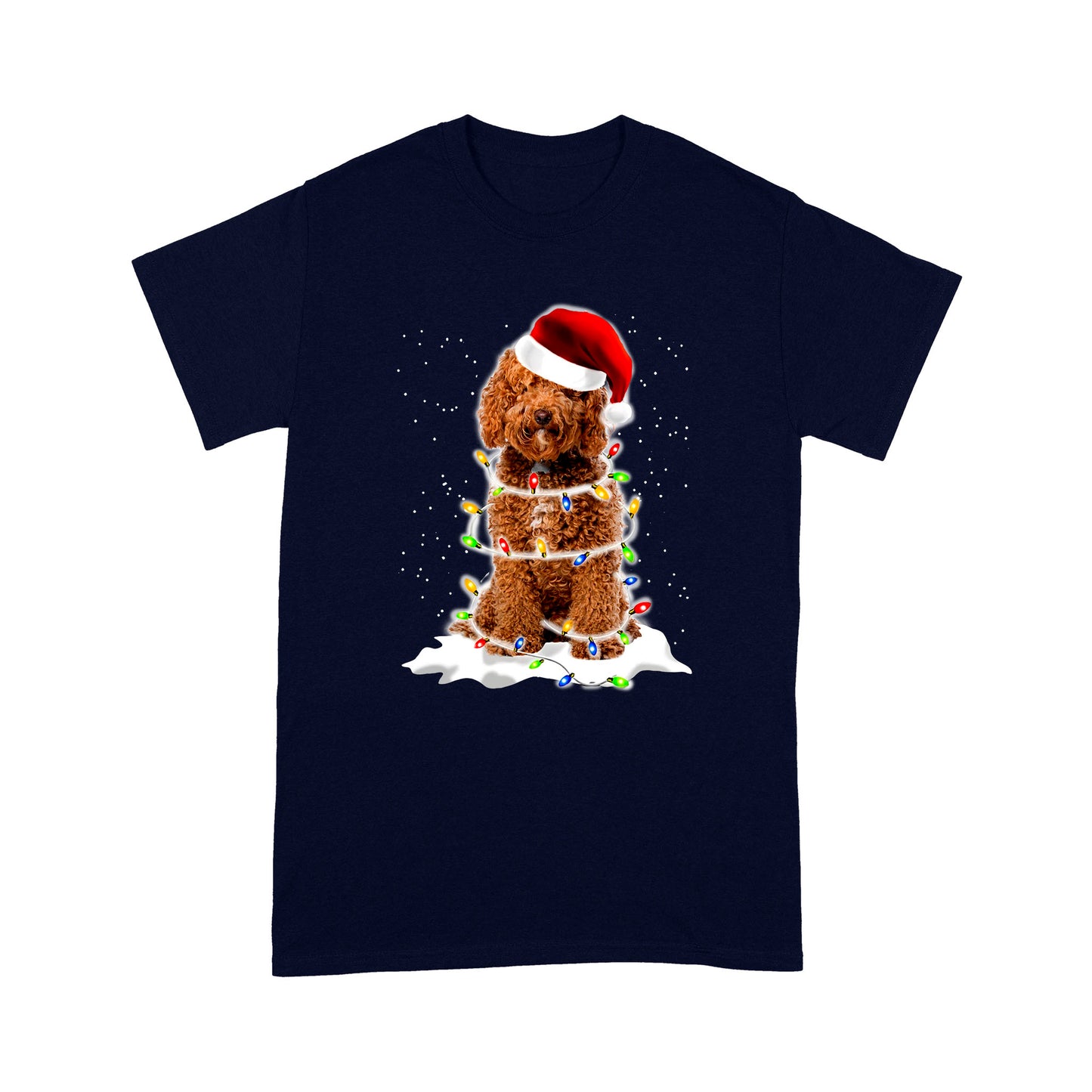 Dog Poodle Merry Christmas Standard T-shirt HG