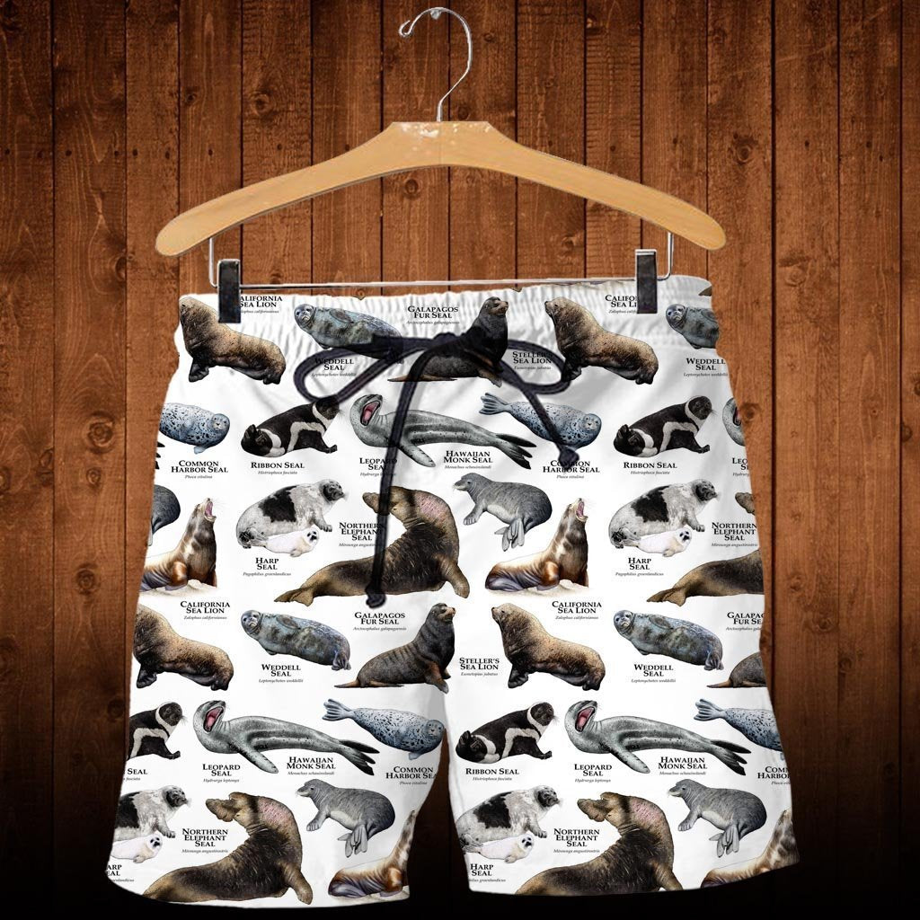 3D All Over Printed Seals and Sea Lions Of The World Shirts and Shorts-Apparel-6teenth World-SHORTS-S-Vibe Cosy™