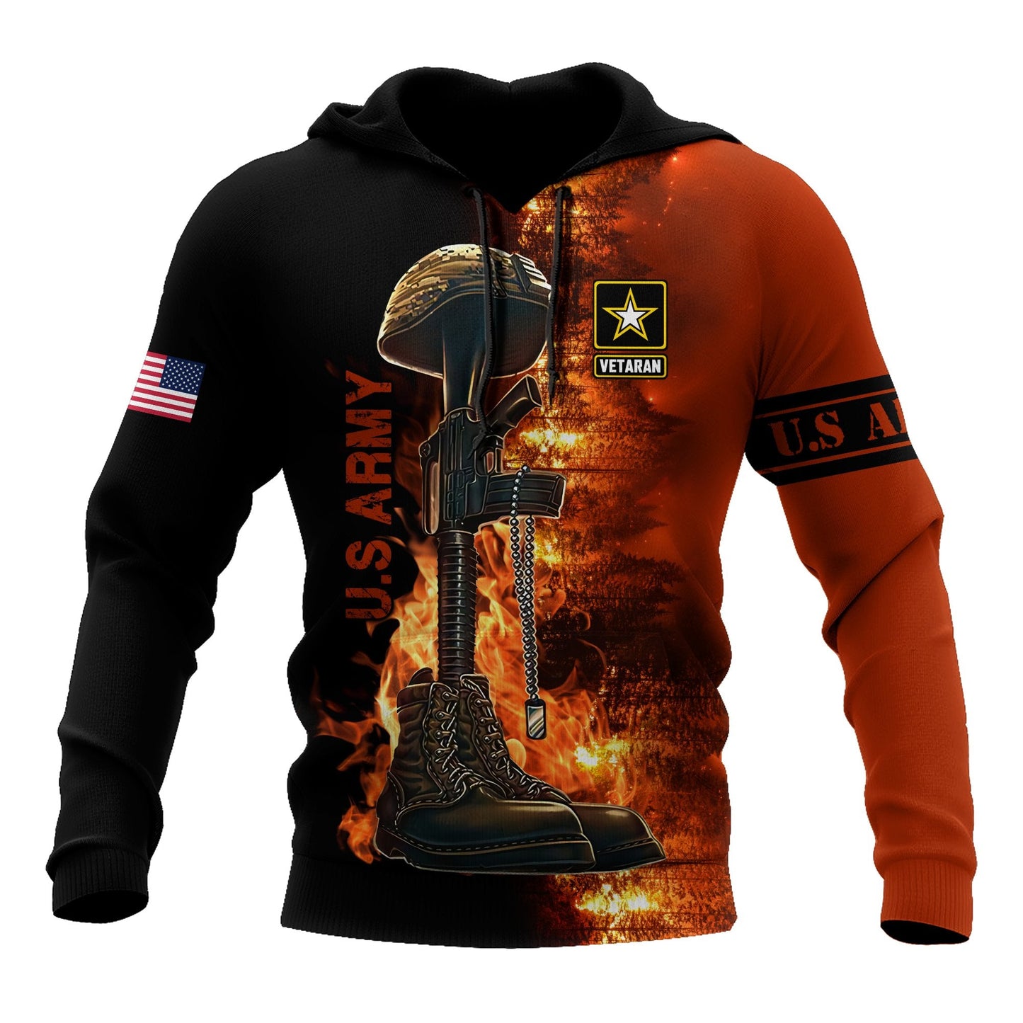 US Army Veteran 3D All Over Printed Unisex Hoodie AM28052103