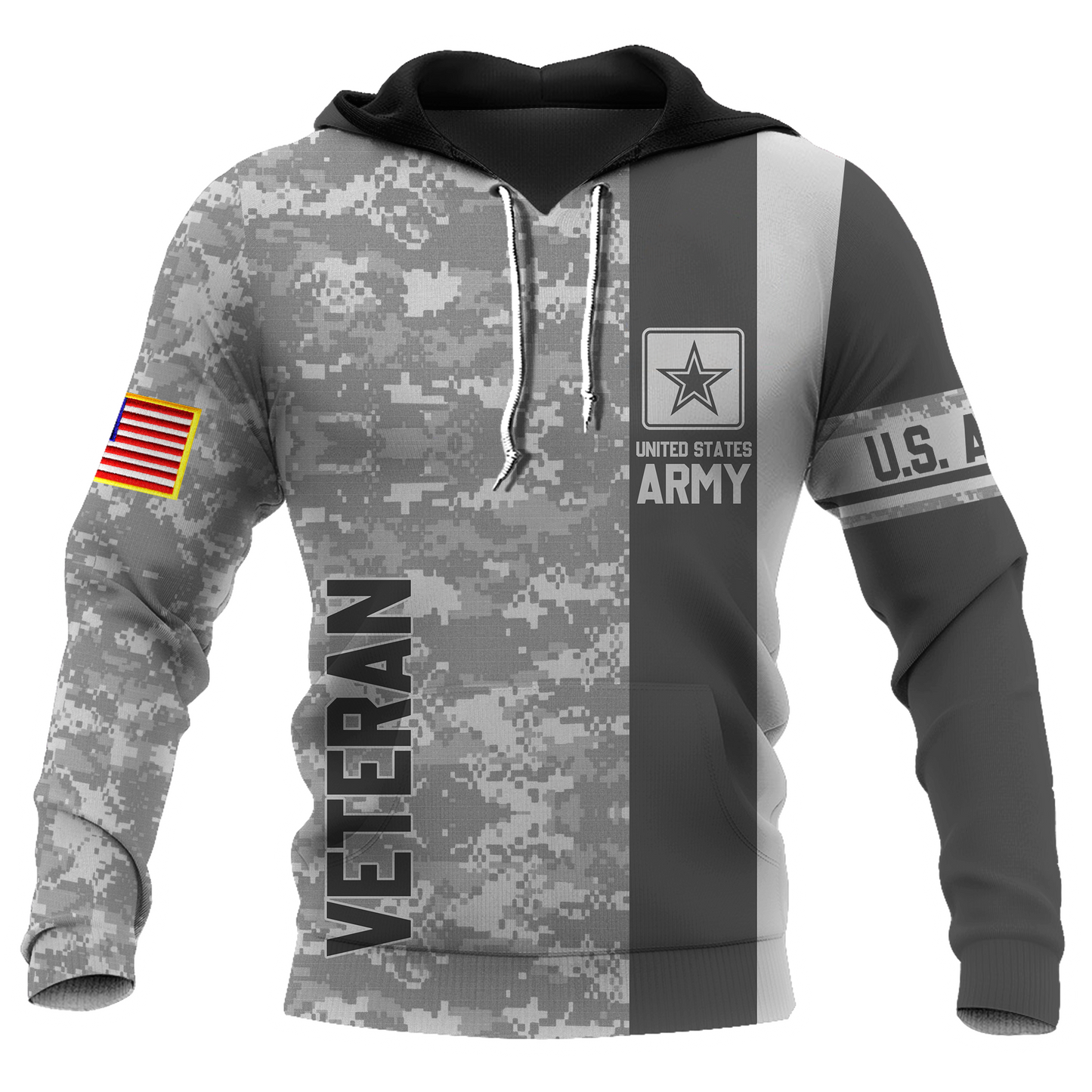 Premium Unique US Army Veteran Polo All Over Printed