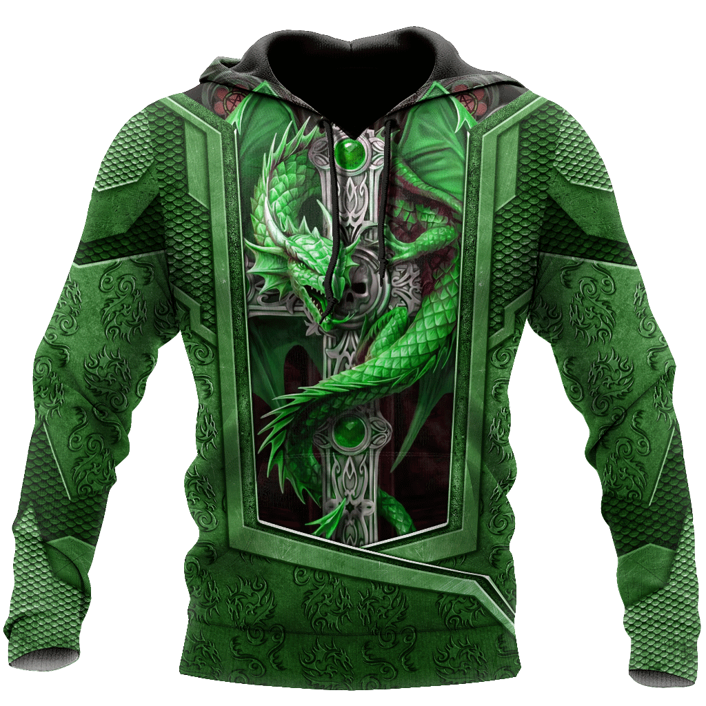 Tmarc Tee Dungeons and Dragons Green Armor 3D All Over Printed Winter Shirts
