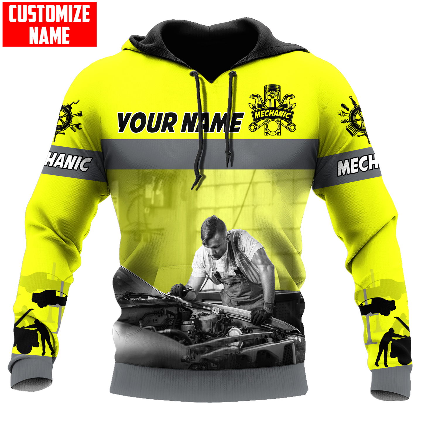 Tmarc Tee Personalized Name Mechanic 3D All Over Printed Unisex Shirts