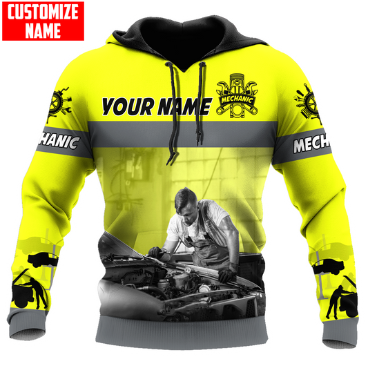 Tmarc Tee Personalized Name Mechanic 3D All Over Printed Unisex Shirts