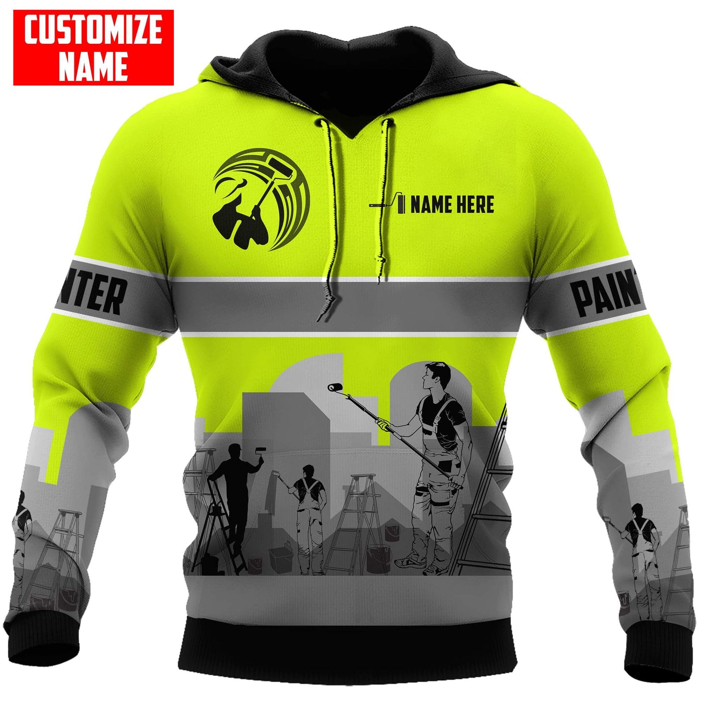 Tmarctee Customized Name House Painter 3D All Over Printed Combo Hoodie + Sweatpant HP35 TNA04112105