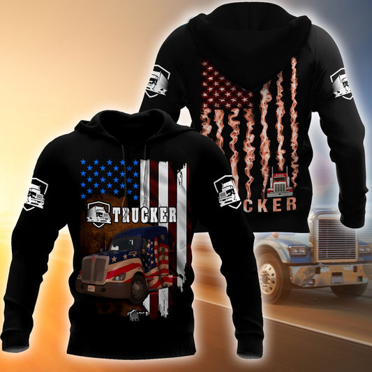 Trucker 3D All Over Printed Shirts For Men and Women