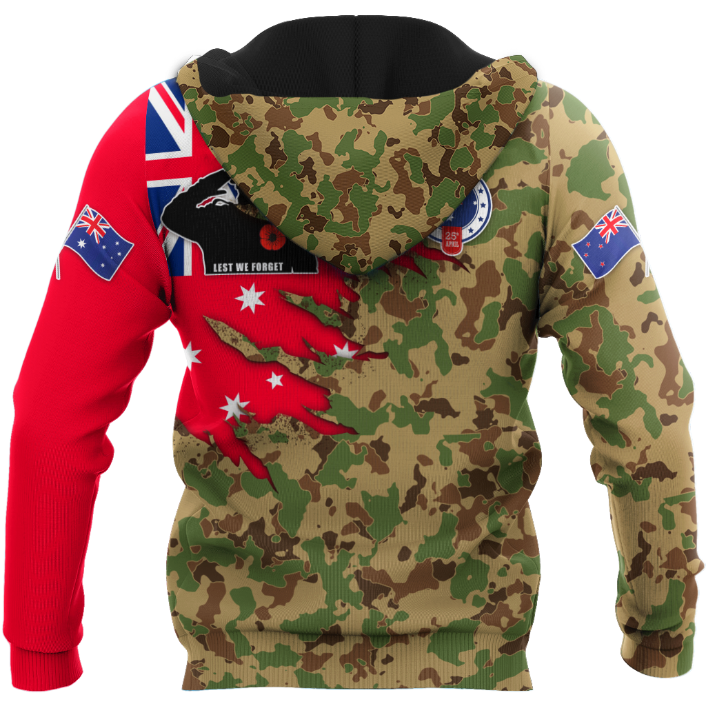Tmarc Tee Anzac day remembrance Kiwi and Australia Camo 3D print shirt