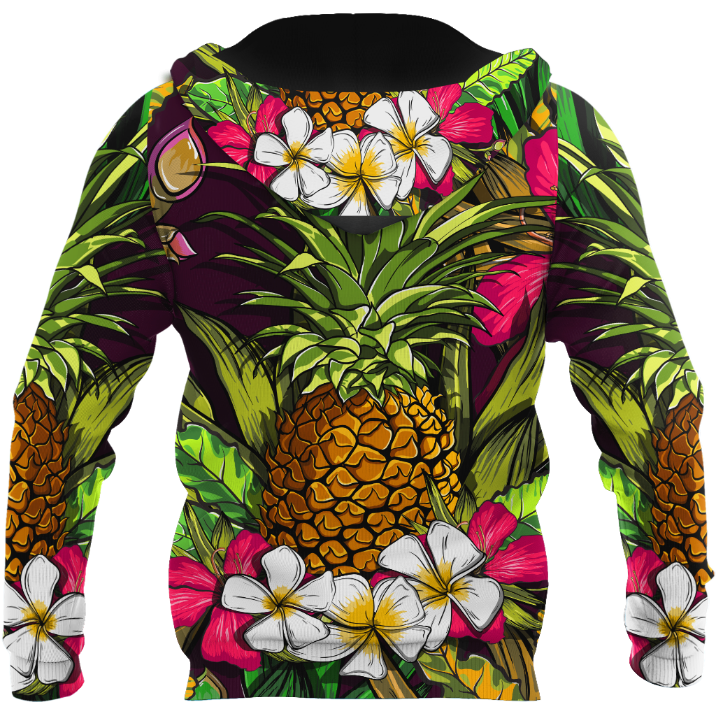 Amazing Polynesian Pineapple Hawaiian Style Unisex Deluxe Hoodie ML