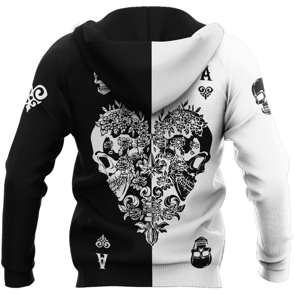 Ace Heart Skull Gothic Art 3D All Over Printed Unisex Shirts
