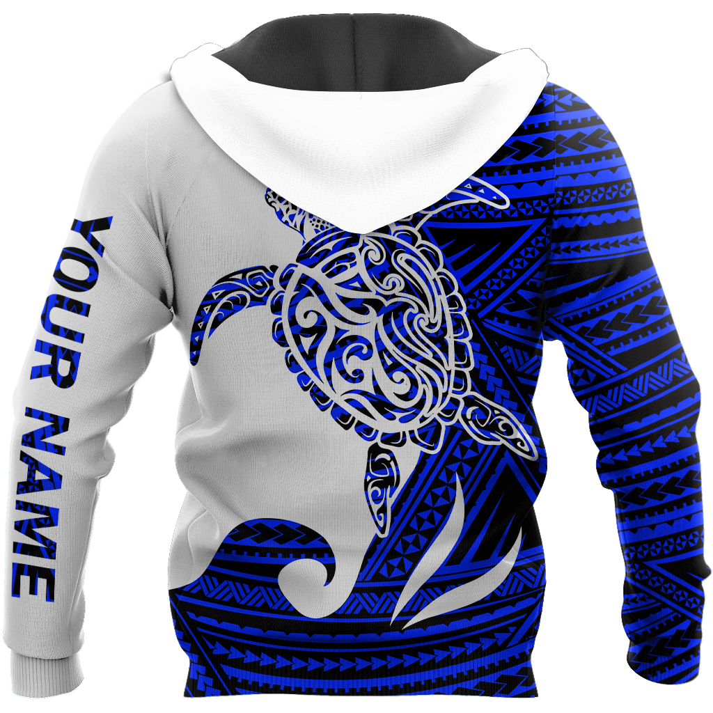 Amazing Polynesian Personalized Name Turtle And Tattoo Premium Unisex Hoodie ML