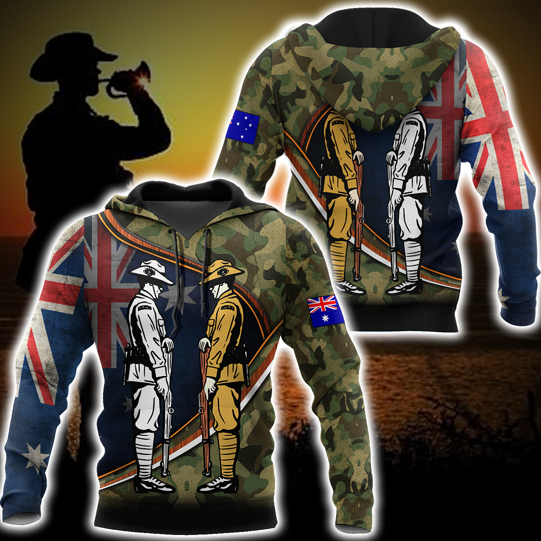 Tmarc Tee Remembrance Soldiers camo Australia and Kiwi 3D print shirts